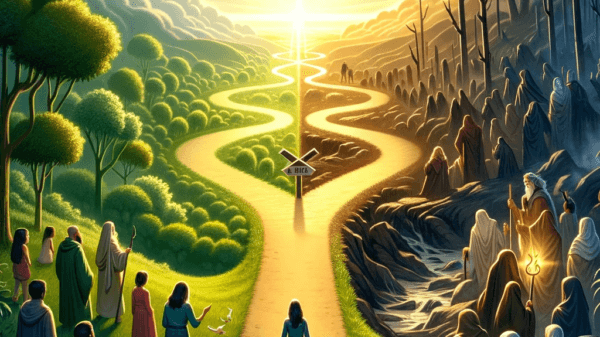 "Caminho Estreito: Ensinamentos de Jesus na Vida de Pedro e Amanda"