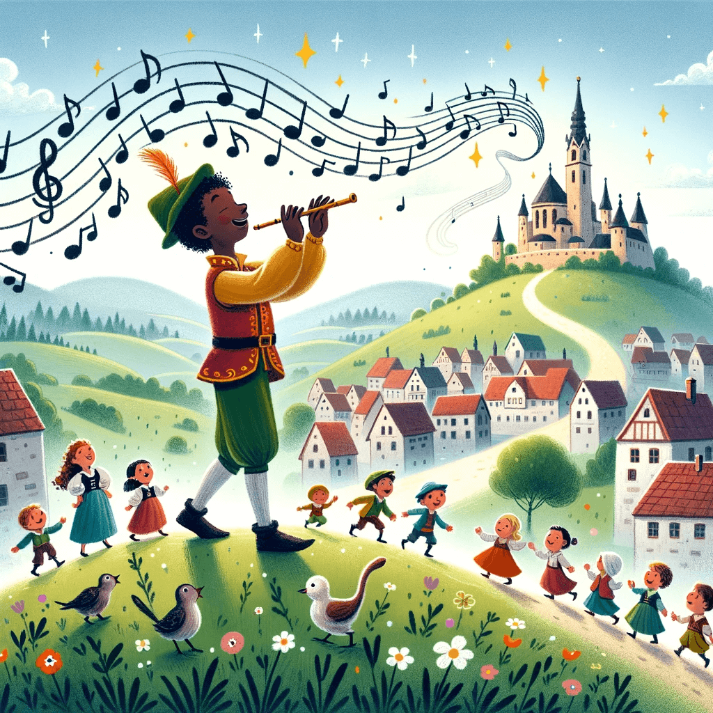 "Harmonia e Heroísmo: A Jornada Musical do Flautista de Hamelin"