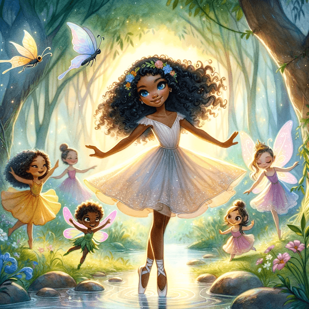 "Sofia a Bailarina: Uma Aventura Mágica no Bosque Encantado"