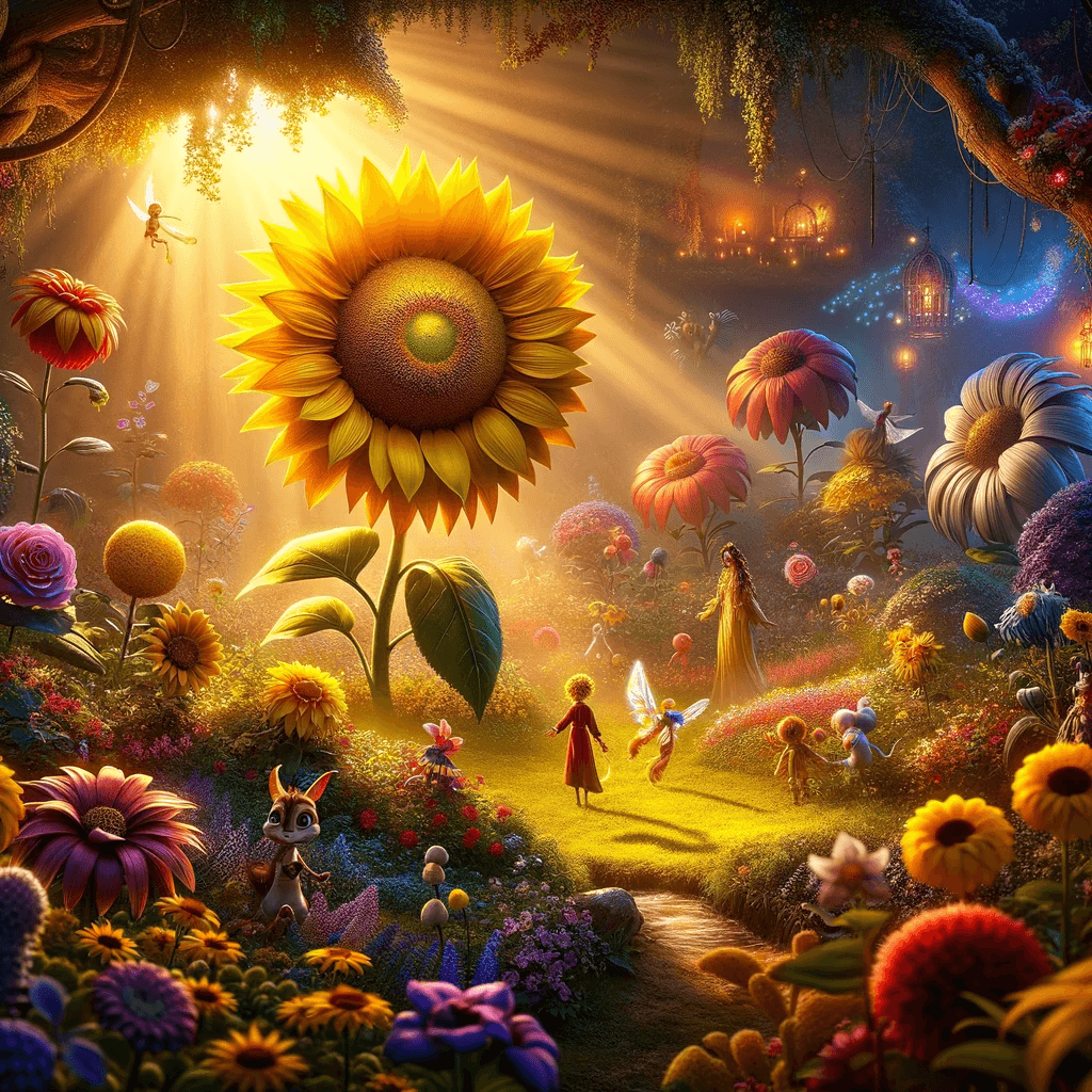 "O Girassol Encantado: Em Busca de Luz e Sabedoria