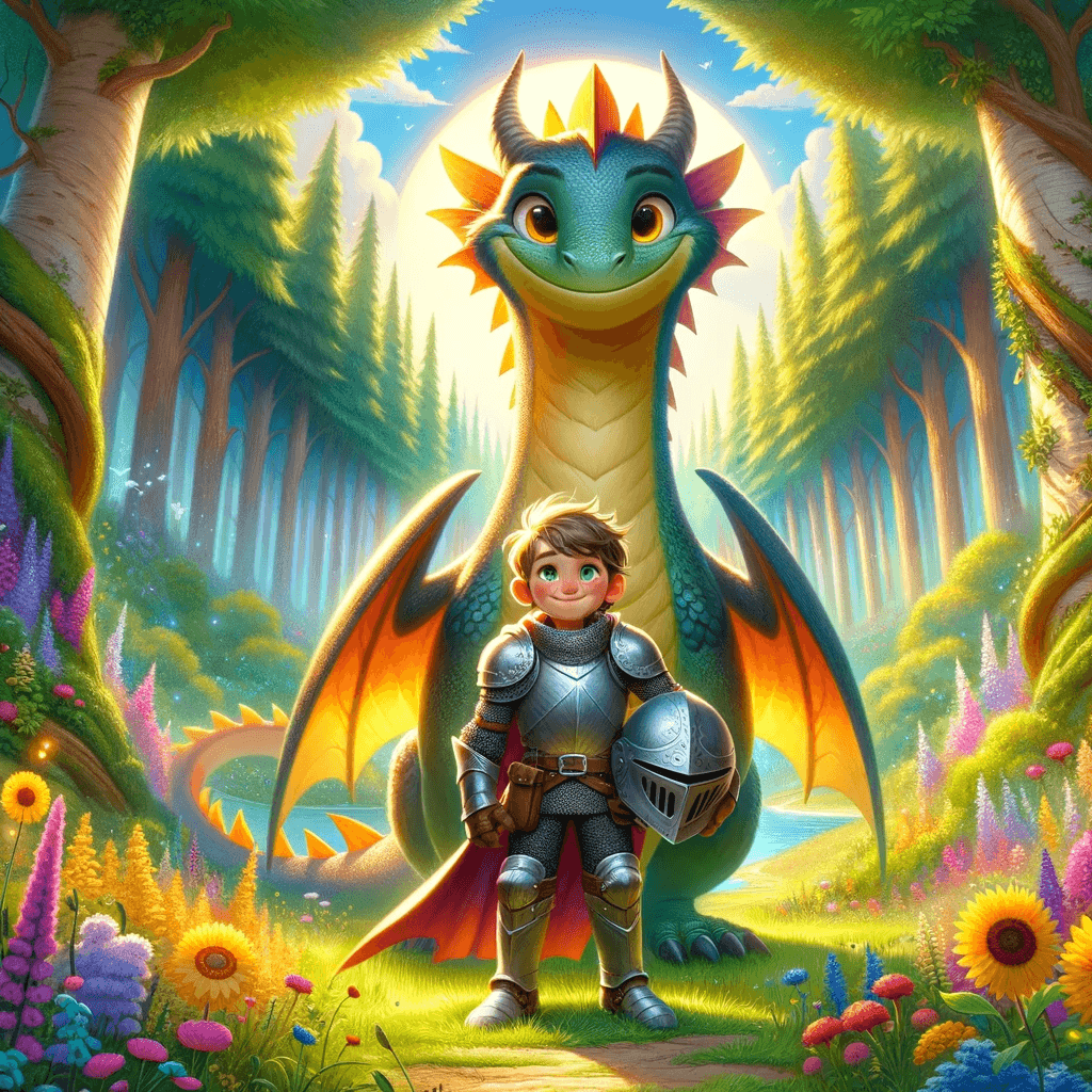 "União Inesperada: Aventuras de um Cavaleiro e seu Dragão"